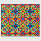 Regenbogen-Psychedelic-Tie-Dye-Geschenkpapier Geschenkpapier (Flach)