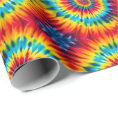 Regenbogen-Psychedelic-Tie-Dye-Geschenkpapier Geschenkpapier (Rolleneckpunkt)