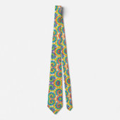 Regenbogen-Psychedelic-Tie-Dye-Schlips Krawatte (Vorderseite)