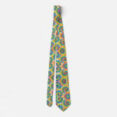 Regenbogen-Psychedelic-Tie-Dye-Schlips Krawatte (Rückseite)