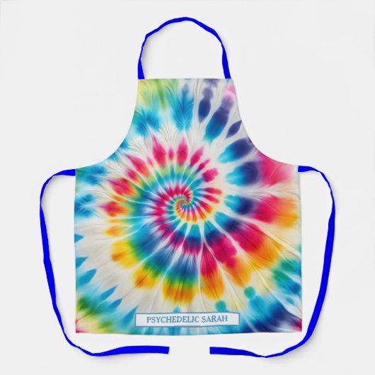 Regenbogen-Psychedelic-Tie-Dye-Schürze Schürze (Vorderseite)