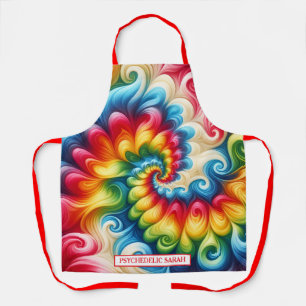 Regenbogen-Psychedelic-Tie-Dye-Schürze Schürze