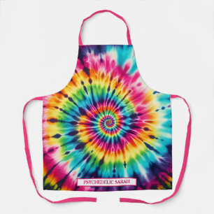 Regenbogen-Psychedelic-Tie-Dye-Schürze Schürze