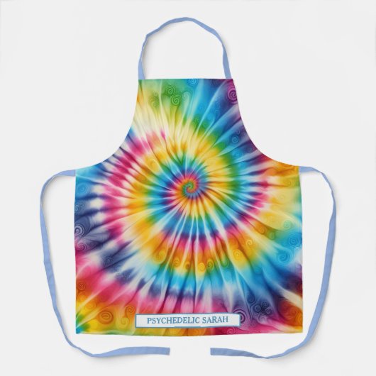 Regenbogen-Psychedelic-Tie-Dye-Schürze Schürze (Vorderseite)