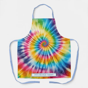 Regenbogen-Psychedelie-Tie-Dye-Apchrobe Schürze