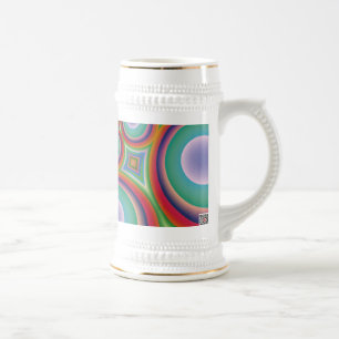 Regenbogen-Psychedelische-Optische-Abstrakte-Kunst Bierglas