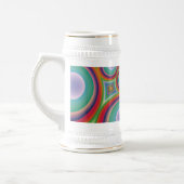 Regenbogen-Psychedelische-Optische-Abstrakte-Kunst Bierglas (Links)