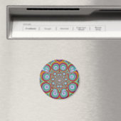 Regenbogen-Psychedelische-Optische-Abstrakte-Kunst Magnet (In Situ (Geschirrspüler))