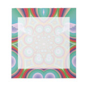 Regenbogen-Psychedelische-Optische-Abstrakte-Kunst Notizblock (Vorderseite)