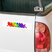 Regenbogen-Pudel Autoaufkleber (Auf Lkw)