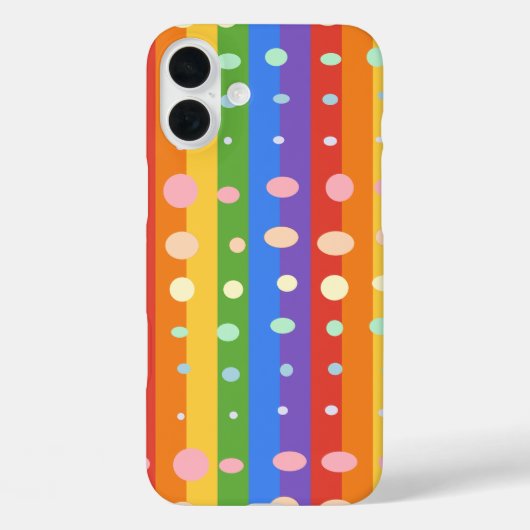 REGENBOGEN PUNKT STREIFEN Case-Mate iPhone HÜLLE (Rückseite)