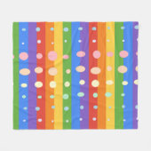 REGENBOGEN PUNKT STREIFEN FLEECEDECKE (Vorderseite (Horizontal))