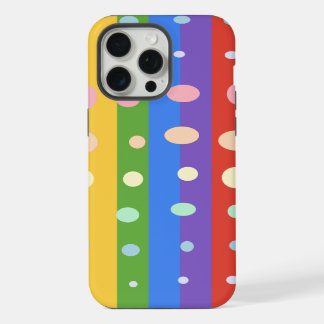 REGENBOGEN-PUNKT-STREIFEN iPhone 15 PRO MAX HÜLLE