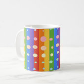 REGENBOGEN PUNKT STREIFEN KAFFEETASSE (Vorderseite Links)
