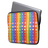 REGENBOGEN PUNKT STREIFEN LAPTOPSCHUTZHÜLLE (Vorderseite Links)