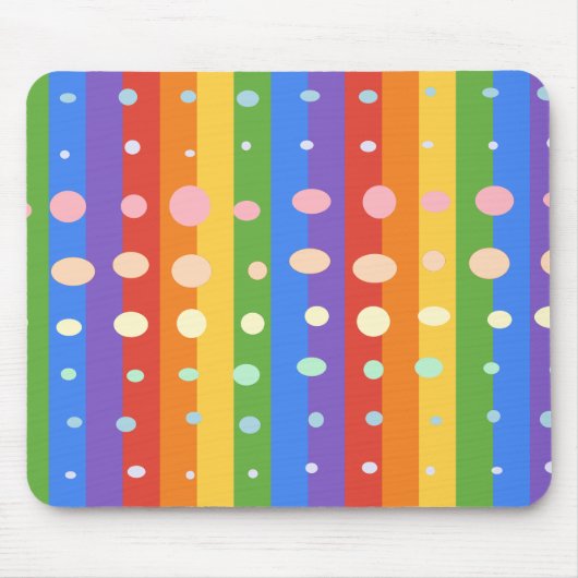 REGENBOGEN PUNKT STREIFEN MOUSEPAD (Vorne)