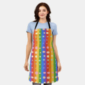 REGENBOGEN PUNKT STREIFEN SCHÜRZE (Getragen)