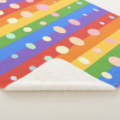 REGENBOGEN PUNKT STREIFEN SHERPADECKE (3/4)