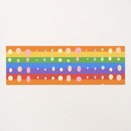 REGENBOGEN PUNKT STREIFEN YOGAMATTE (Rückseite (Horizontal))