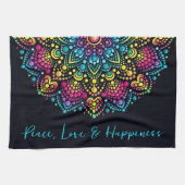 Regenbogen-Punktbemalte Mandala Geschirrtuch (Horizontal)