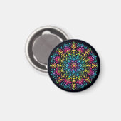 Regenbogen-Punktbemalte Mandala Magnet (Vorderseite/Rückseite)