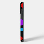 Regenbogen-Punkte iPhone Hülle (Linke Seite)