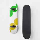 Regenbogen Punkte Skateboard (Vorderseite)