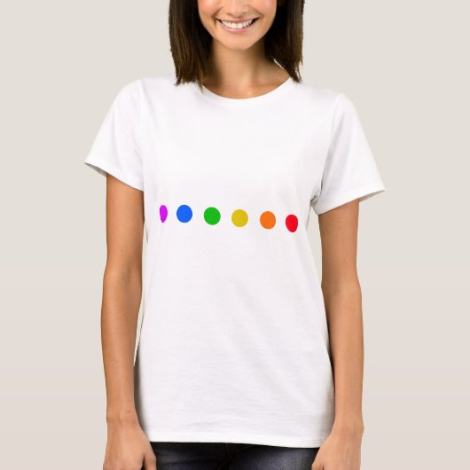 Regenbogen Punkte T-Shirt (Vorderseite)