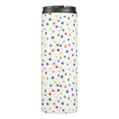 Regenbogen Punkte Thermosbecher (Rückseite)