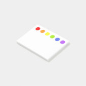 Regenbogen punktiert Anmerkungen Post-it Klebezettel (angewinkelt)