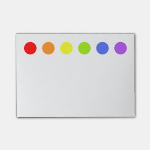 Regenbogen punktiert Anmerkungen Post-it Klebezettel