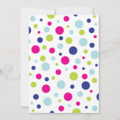 Regenbogen punktiert Babyparty-Einladung Einladung (Rückseite)