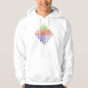 Regenbogen punktierter Hoodie