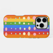 REGENBOGEN PUNKTSTREIFEN iPhone HÜLLE (Rückseite (Horizontal))
