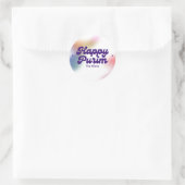 Regenbogen Purim Etikett Runder Aufkleber (Tasche)