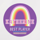 Regenbogen Purpur Etiketten (Design 1)