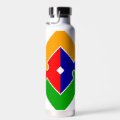 Regenbogen-Puzzle-Buchstabe X-Monogramm Trinkflasche (Rechts)