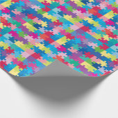 Regenbogen-Puzzlespiel-Muster-Autismus-Bewusstsein Geschenkpapier (Ecke)
