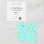 *~* Regenbogen . QR AP8 DANK YOU Gold Star Review Begleitkarte (Vorne/Hinten)