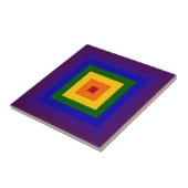 Regenbogen-Quadrat Fliese (Seite)