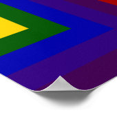 Regenbogen-Quadrat-Muster Poster (Ecke)