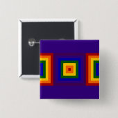 Regenbogen-Quadrate Button (Vorne & Hinten)