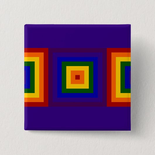 Regenbogen-Quadrate Button (Vorderseite)
