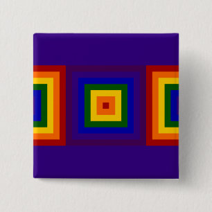 Regenbogen-Quadrate Button
