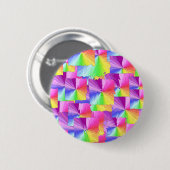 Regenbogen-Quadrate Button (Vorne & Hinten)