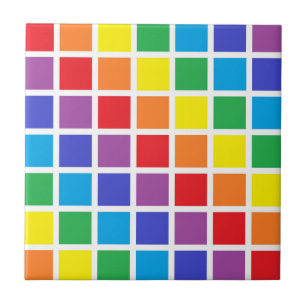 Regenbogen-Quadrate Fliese