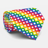 Regenbogen Quadrate Krawatte (Gerollt)