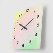 Regenbogen - quadratische wanduhr (Winkel)