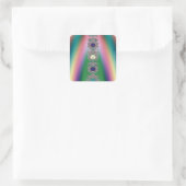 Regenbogen Quadratischer Aufkleber (Tasche)