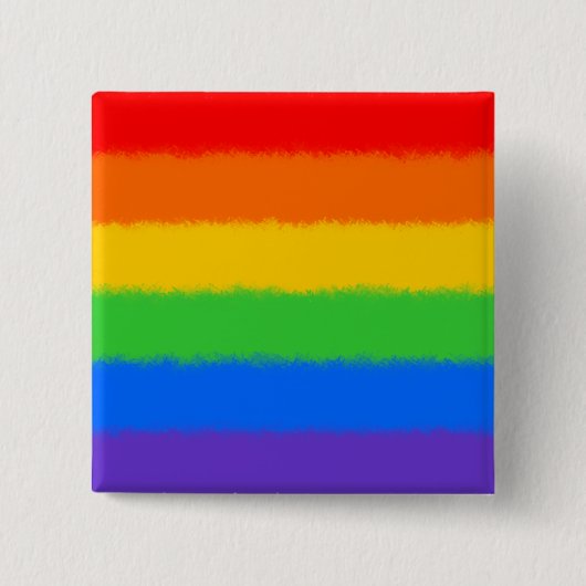 Regenbogen-quadratischer Knopf Button (Vorderseite)